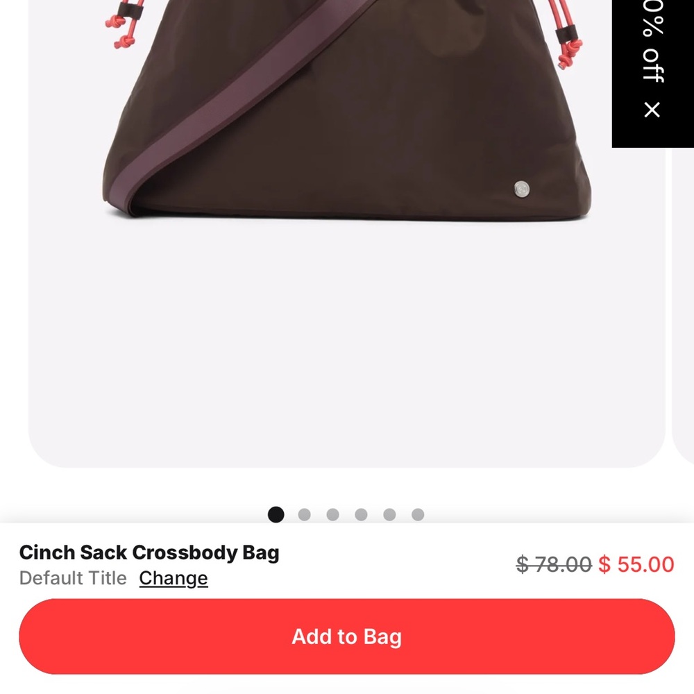 Peloton Cinch Sack Crossbody - Picture 2 of 2